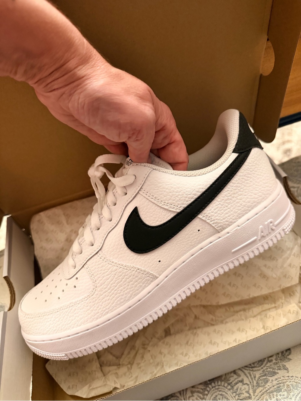 Nike White and Black Women's Low-Top Sneaker